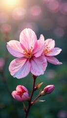 Obraz premium Dew-kissed blossoms unfurl, pastel hues paint the morning , opening, flora, flowers