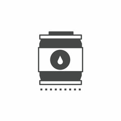 Black and white oil barrel vector illustration icon. Illustration for business. Vector template.