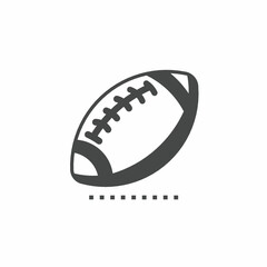 Black and white rugby ball vector illustration icon. Illustration for business. Vector template.