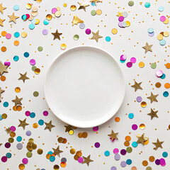 Table confetti mix with metallic shapes