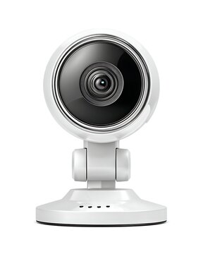 USB webcam for computer, isolated on white background. Compact and clear design, suitable for e-learning, video calls, or tech reviews.