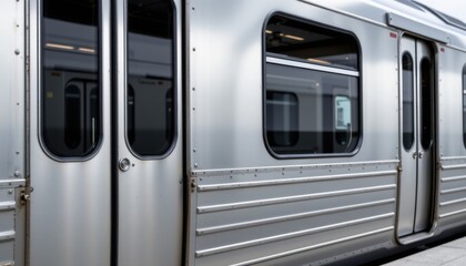 Metro train arrival city subway station transportation image urban environment side view public transit concept