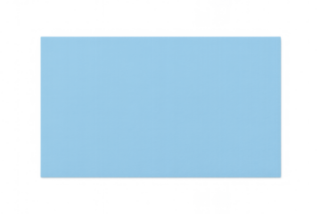 Horizontal light blue paper sheet over a transparent background, providing ample copy space for text or design elements