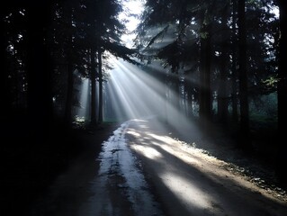Obraz premium morning in the forest