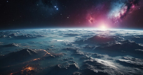 Fototapeta premium space view and galaxy and star