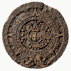 Fototapeta premium Aztec Sun Stone Replica Intricate Detail of