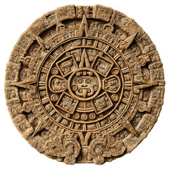 Fototapeta premium Aztecs Sun Stone Replica - Intricate Carving of