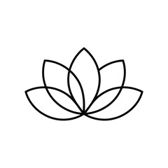Fototapeta premium Minimal lotus icon design in vector