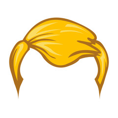 illustration of yellow man's hair