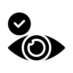 eye checkup glyph icon