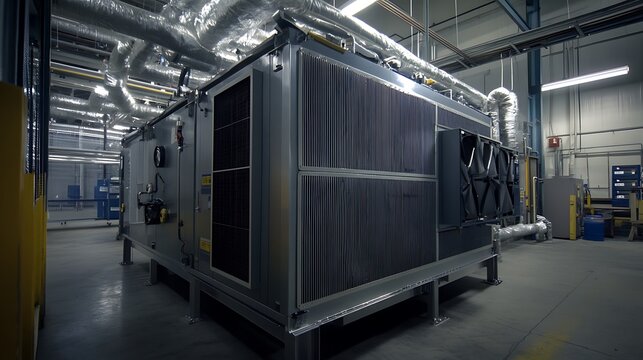 Large Industrial Air Handling Unit in Service Area