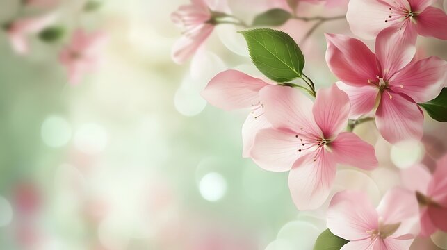 Delicate pink blossoms in soft focus.