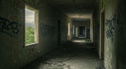 old abandoned corridor Lost Places