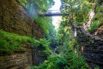 Suspension Bridge at Watkins Glen State Park, New York