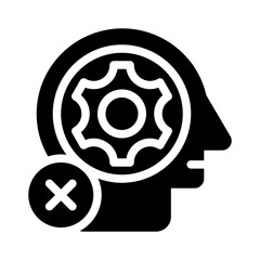 cognitive disability glyph icon