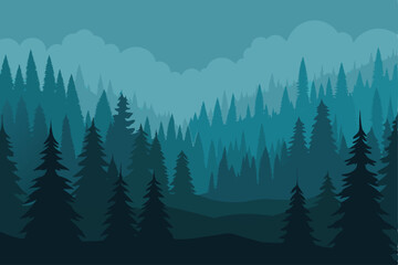 Fototapeta premium forest in the mountains background