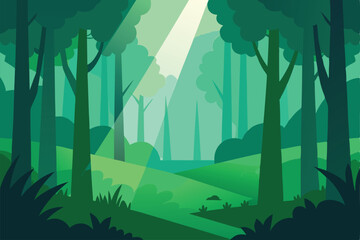 vector illustration of forest landscape background