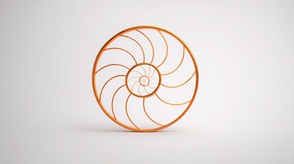 Golden spiral representing harmony and proportion in ai spiral model icon concept symbolizing natural design