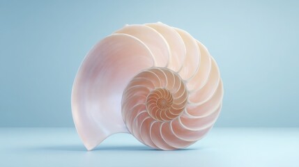 Nautilus depicting fibonacci price range map with elegant spiral design illustrating natural mathematical patterns
