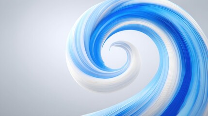 Beautiful blue and white wave design illustrating smooth swirl patterns as a unique fibonacci swirl monitor icon concept