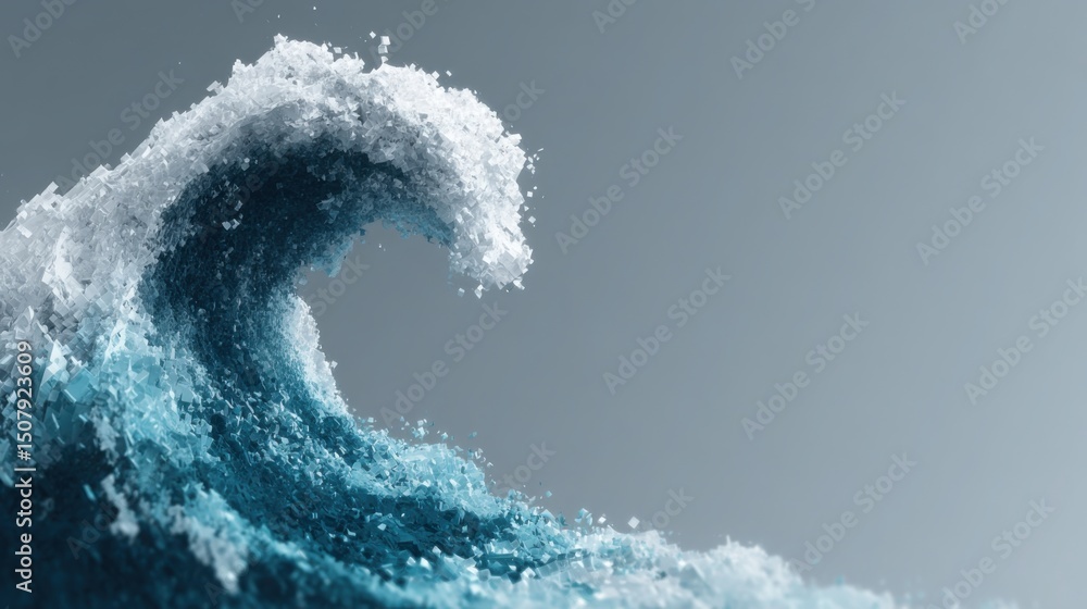 Aufkleber beautiful wave illustrating fibonacci wave spiral concept with creative design representing natural 