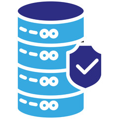 Server storage solid dual color icon. Simple vector icon design in solid color style. Editable vector format