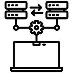 Obraz premium Migration outline icon. Simple vector icon design in outline style. Editable vector format