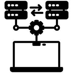 Migration mixed glyph icon. Simple vector icon design in glyph style. Editable vector format