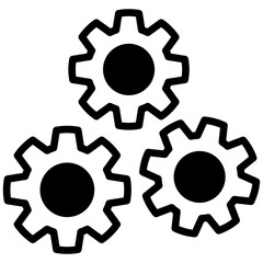 Settings mixed glyph icon. Simple vector icon design in glyph style. Editable vector format