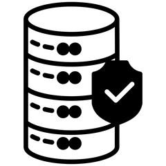 Server storage mixed glyph icon. Simple vector icon design in glyph style. Editable vector format