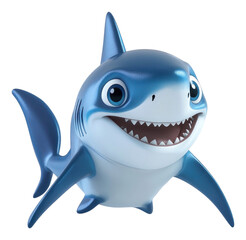 Obraz premium PNG Cartoon background white Baby Shark shark.