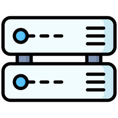 Database lineal color icon. Simple vector icon design in lineal color style. Editable vector format