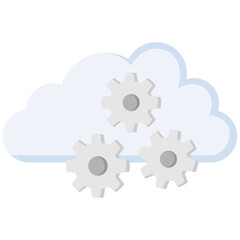 Cloud flat color icon. Simple vector icon design in flat color style. Editable vector format