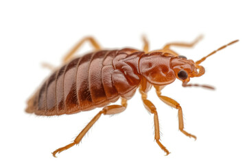 Close-Up of a Bedbug on White Background