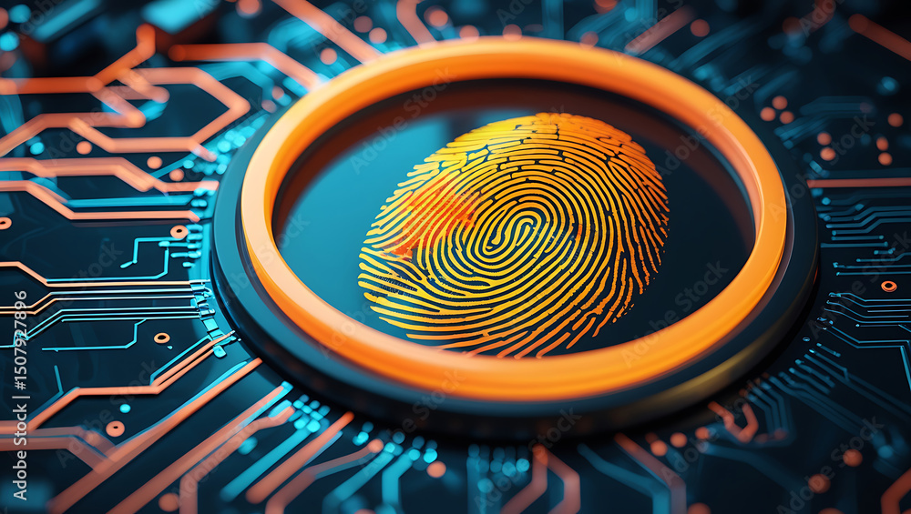 Poster digital fingerprint authentication on circuit board technology