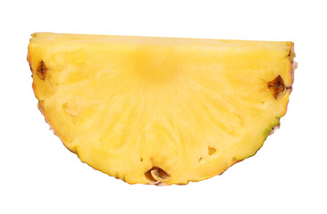 pineapple fruit slices isolated, pineapple fruit macro studio photo, transparent PNG, PNG format
