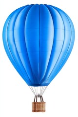 Obraz premium A captivating blue hot-air balloon isolated in its vibrant form.