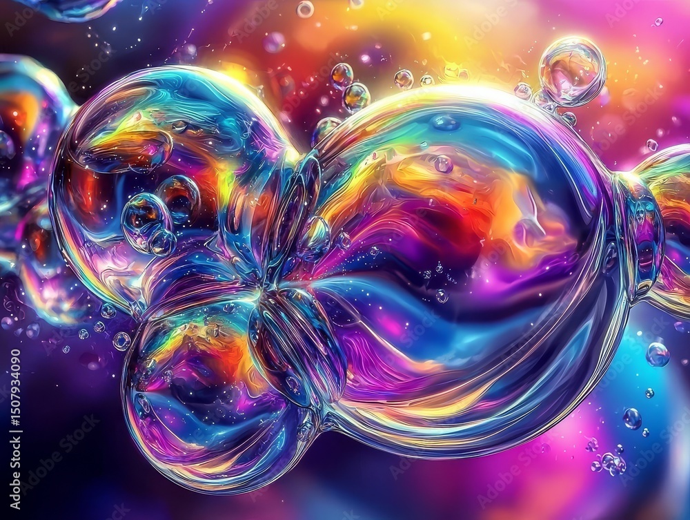 Canvas Prints vivid spherical patterns bring depth to this stunning background.