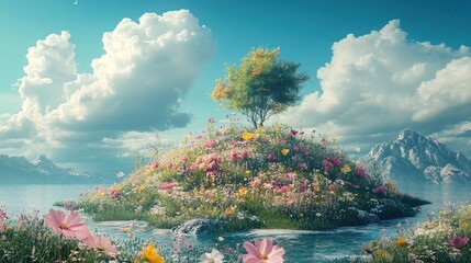A digital world where businesses and nature exist in perfect harmony 