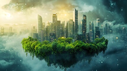 A digital world where businesses and nature exist in perfect harmony 