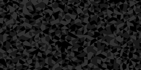 Fototapeta premium Geometric minimal element vector seamless technology gray and black background. Abstract geometric pattern gray Polygon Mosaic triangle business and corporate background. 