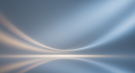 抽象的な背景、青と銀色の曲線、輝きのある光沢