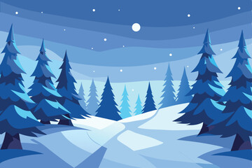 Obraz premium winter landscape with trees
