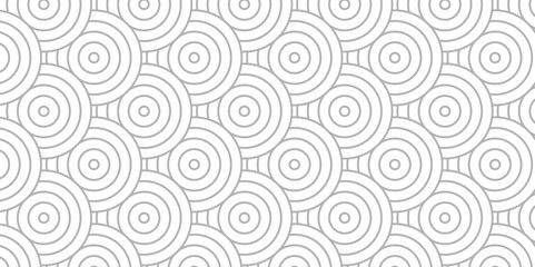 Minimal Overlapping creative diamond circle abstract white and gray pattern background with waves texture. geometric digital fabric pattern circles floral lapping white retro background.