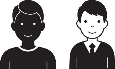 Naklejka premium Vector Design Character Male Icon Style