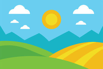 Obraz premium sun and clouds background 