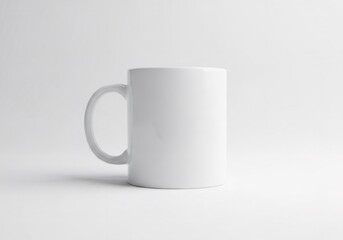 Obraz premium Blank White Coffee Mug Mockup, Isolated on a Clean White Background