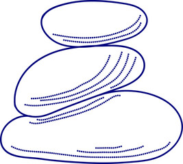 Zen stones on white background. Stone for spa. Meditation balance stone pyramid. Stacked pebbles pastel colors object vector illustration isolated white background.
