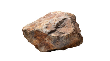 Rough Textured Rock Formation Isolated on Transparent Background