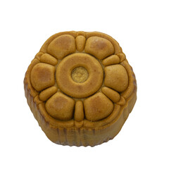 Chinese moon cake for Mid-Autumn Festival, isolated transparent png